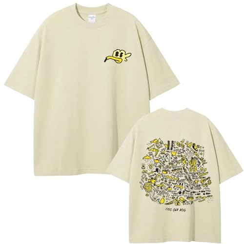 Viaopo Maglia Girocollo A Maniche Corte in Puro Cotone Cantante Mac Demarco Camicia A Maniche Corte Oversize Stile Casual da Uomo E da Donna A Maniche Corte XS-3XL-Khaki||l