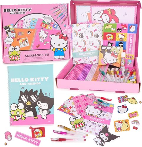 Toyland® Hello Kitty Scrapbook Set - 520 delars kreativt aktivitetskit inklusive en överraskningspresent - Gör-det-själv scrapbooking för barn från 3 år