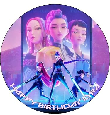 7.5 K POP Hunters Personalised PREMIUM RICE PAPER Edible Cake Topper