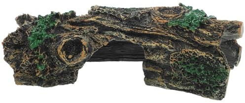 ELEOUTI Cueva de Escondite para Reptiles de Resina Natural, Decoración para Acuario y Terrario, Refugio Seguro para Tortugas y Anfibios, Adorno para Hábitat de Reptiles, Accesorio