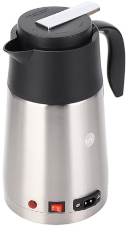 Dioche Bouilloire et Grille-pain Bouilloire de Voiture Portable 1200 Ml - Chauffe-eau de Voyage 12 V pour Boissons Chaudes | Acier Inoxydable et Arrêt Automatique | Idéal pour les Voyages en Voiture