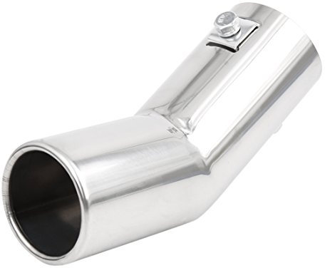 sourcing map Auto Auspuffblende Gebogen Endrohr Universal Sportauspuff Schwanz Schalldämpfer Chrom Rohr Durchmesser 3/5 zu 11/2 Autoersatzzubehör