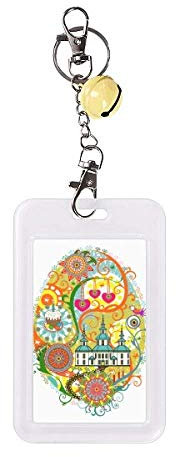 Graffiti Street Culture Temple Gâteau Oeuf Badge Protection Carte de Crédit Pochette Jaune Cloche