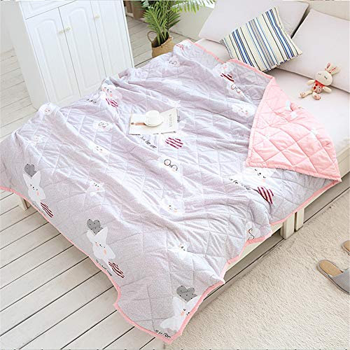 FANSU Copriletto Trapuntato Matrimoniale Singolo Elegante Reversibile Coperta Trapunta Primaverile Estivo Antipolveri Copri Letto per Camera da Letto (Stella,140x200cm)