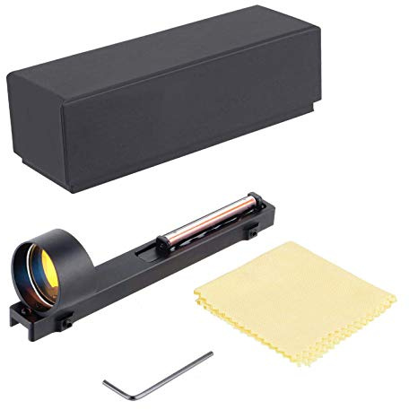 ToopMount Zielfernrohr Red Fiber Dot 1x28mm Taktisch-optisches Outdoor-Schießvisier Jagd Holographisches Reflexvisier für Flintenlaufschiene
