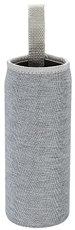 sourcing map Water Bottle Sleeve 500ml Neoprene Carrier Insulated Non Slip Protective Glass Bottles Cover with Strap for Cool or Hot Drinks, Grey 2 Pack