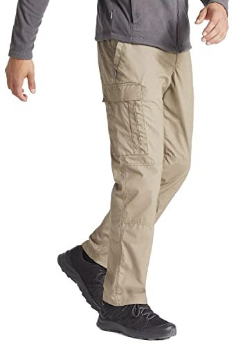 Craghoppers Mens Expert Kiwi Slim Cargo Trousers Pebble 36