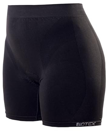 BIOTEX Culotte Panty con Fondello da Donna per Ciclismo e Mountain Bike, Intimo Tecnico Sportivo, Nero, Taglia I (XS/S)
