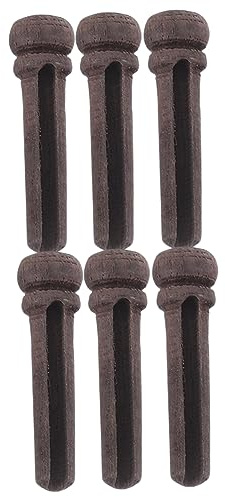 Supvox 6 Stück Gitarren Pin aus Braunem Palisanderholz Portable und Einfache Anwendung Gitarren Ersatzteile für Akustik und Westerngitarren