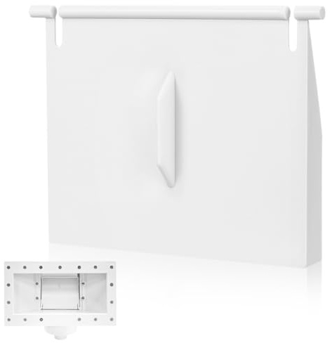 Besportble poolskimmer dörrlucka för 8926 skimmer plastdörrlucka vit 15,50 x 11,50 x 2,00 cm ersättning för poolskimmer enkel montering för rent poolvatten