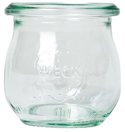 Weck Tulpenglas 75 ml 12 Stück | Zum Einmachen von Konfitüren, Säften, luftdichter Aufbewahrung von trockenen Zutaten