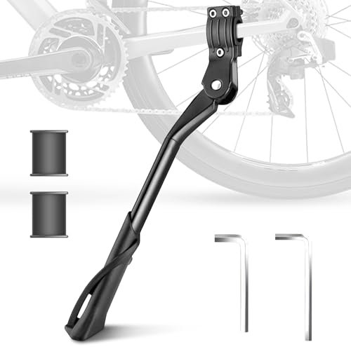 Fahrradständer 24-29 Zoll, Höhenverstellbar Fahrrad Ständer, rutschfest Seitenständer Fahrrad für Mountainbike, Fahrrad Ständerfuß Universal Hinterbauständer, Maximale Tragfähigkeit 35 kg