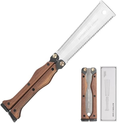 oumuik Sega giapponese pieghevole su entrambi i lati, SK85, materiale in acciaio per utensili, ripiano pieghevole a 180°, piccole seghe per legno per uso domestico, per segare in giardino per segare