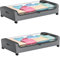 lomonmen 2 Pezzi Contenitori Sottoletto,Contenitore Sottoletto con Ruote,Cassetti Sotto Letto con Telaio in Metallo e Rotelle con Ratazione a 360°