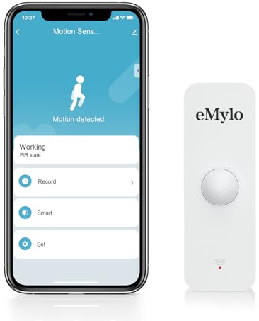 ZigBee Smart Bewegungssensor, Bewegungsmelder Innen für die Heimsicherheit, drahtloser Bewegungssensor mit Fernüberwachungs App, Sprachbefehl kompatibel mit Alexa. ZigBee Hub Required