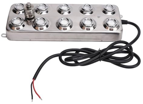 Estable 10 Cabezas Fabricante de Niebla Nebulizador Ultrasónico Estanque Humidificador Máquina de Niebla Placa Atomizadora para Varios Paisajes y Lugares de Jardinería