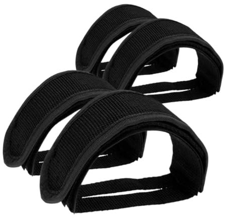 BESPORTBLE Zehenkäfige Für Fahrradpedalriemen – 2 Paar Verstellbare Fußstützenriemen Für Die Straße Fixie-Gear Und Training