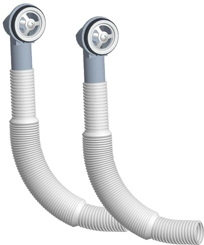 2PCS Round Overflow Pipes, Sink Overflow Kit,Sink Overflow Pipe,Wash Basin Overflow Head, Bath Waste and Overflow Kit,Sink Overflow Head Overflow Pipe with 200-600mm Overflow Tube for Sink