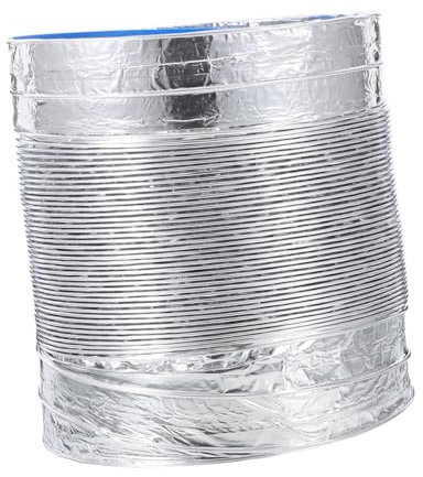 Homoyoyo Sturdy Kitchen Exhaust Pipe Range Hood Vent Hose Heat Resistant Aluminum Foil for Easy Installation