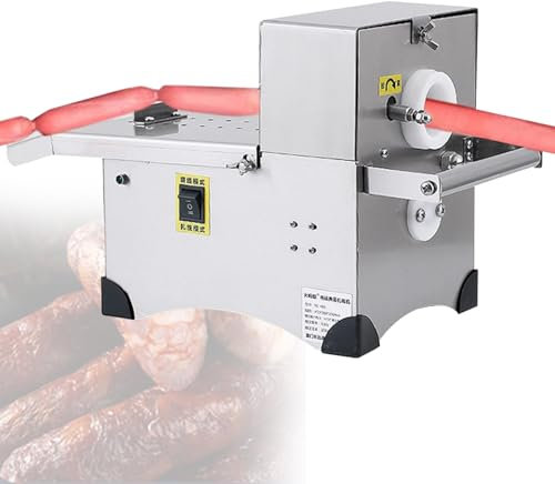 Legatrice Elettrica per Salsicce Elettrica Insaccatrice per Salsiccia Attrezzatura Legare Salsicce Automatizzata con Interruttore a Pedale Lunghezza Regolabile