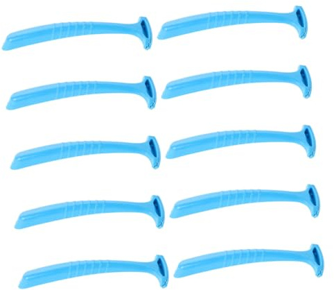 CALLARON Raspadores Para Pies 10 Piezas, Tamaño Estándar, Herramienta Exfoliante Para Pies Acero Inoxidable y Plástico Pp, Para Remover Callos y Piel Muerta, Uso Doméstico y Profesional, Color Azul