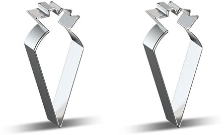 2 Stück Ausstechformen Kinder Zuckertüten,Plätzchen Ausstecher Schultüte Groß Keksausstecher Schulanfang Tortendeko Cookie Cutter,Ausstechform Einschulung Edelstahl Backform Keksformen für Bäcker