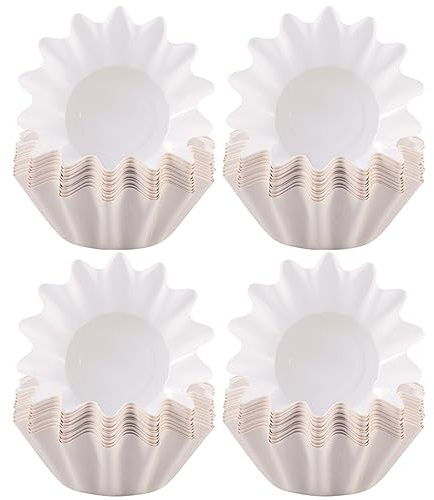 Alipis Caissettes à Cupcakes En Papier Blanc 100 Pcs Haute Température Résistance Cuisson Jetables Pour Fêtes Et Pâtisserie Décoration Gourmande