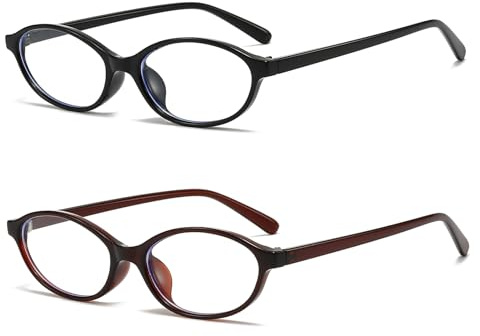 LJCZKA Lunette Anti Lumiere Bleue Ovale Femme Homme, Oeil de Chat y2k Petite Lunettes Anti Fatigue pour Jeux, Ordinateur et Texing