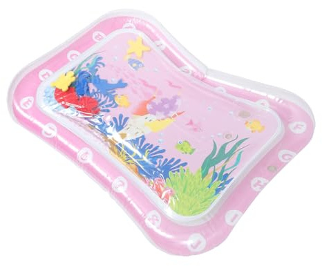 GALPADA Almohadilla De Agua Para Bebés Inflable Para Gateo, Estimular Coordinación Mano-ojo, Pvc Resistente, Color Rosa Oceánico, Para Uso Interior y Exterior, Juguete Educativo Para Bebés