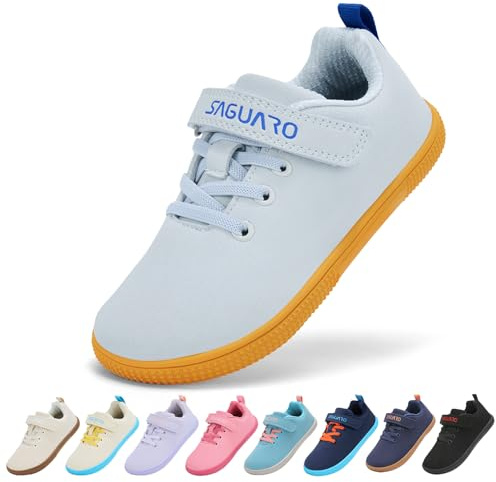 SAGUARO Barfoot Barfoot Barfoot minimalistiska barfota skor löparskor sneakers Gr.25-36, Grå, 29 EU