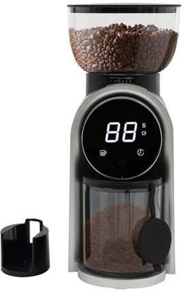 TONFEION Kaffeemühle Elektrisch Kegelmahlwerk, Kaffeebohnen Mühle 25 Mahlstufen, Kaffeemühle für Siebträger Klein Kaffee Mahlen mit LCD Touchscreen, Kegelmühlen 2-14 Tassen
