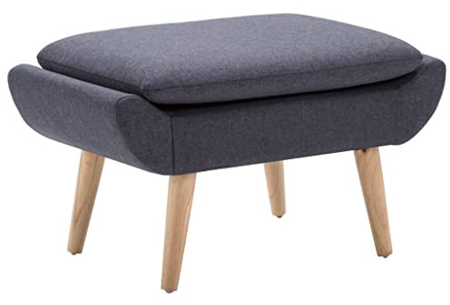 Plumbpyr Sittpall med tygöverdrag, mörkgrå, 73 x 43 x 42 cm, gummiträ, sittpall för vardagsrum