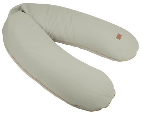 Béaba Cuscino Gravidanza & Allattamento XXL 180 cm, Cuscino Multifunzione Maternità, Supporto Corpo Intero, Microperle Silenziose, Sfoderabile & Lavabile, OEKOTEX, French Terry, Pistacchio