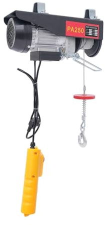 Montacargas eléctrico Polipasto Eléctrico Polipasto eléctrico de 550 W Modo dual 275/551 lbs Velocidad de elevación de 32,8/16,4 pies/min Cuerda de alambre de 59 pies