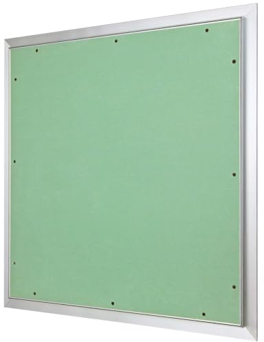 Revisionsklappe Trockenbau 600 x 600 mm – Revisionstür - Wartungsklappe mit 12,5 mm imprägnierter GK-Einlage und Druckverschluss – aus korrosionsbeständigem Aluminium – befliesbar – MW multi werkzeug