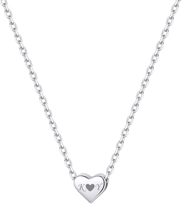 ChicSilver Damen Halskette 925 Silber Herz/Stern/Mond Anhänger Kette Silber/Vergoldet/Schwarz/Rosegold Halsreif für Frauen Mädchen 40cm+5cm Geschenk für beste Freundin Frauen Mädchen
