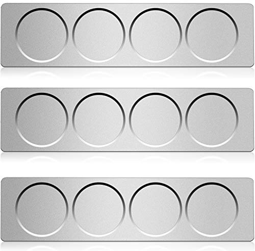 CHENGU 3 Pieces Magnetic Spice Rack Stainless Steel Wall Plate Base Wall