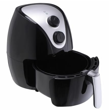 TrAdE Shop Traesio FRIGGITRICE AD Aria Calda Professionale Nera 1500W 2,8LT Senza Olio E Grassi