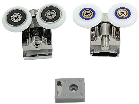 Duschkabinenrollen, 26 mm, Ersatzteile für Badezimmer, Set mit 4 Doppelrollen (2 oben, 2 unten)