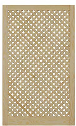 ben+camilla.com Gittertür 99,3 x 59,4 cm | Hochwertige Kiefer Massivholztüren - unbehandelt für Schrank- & Möbelbau oder Heizungsverkleidung