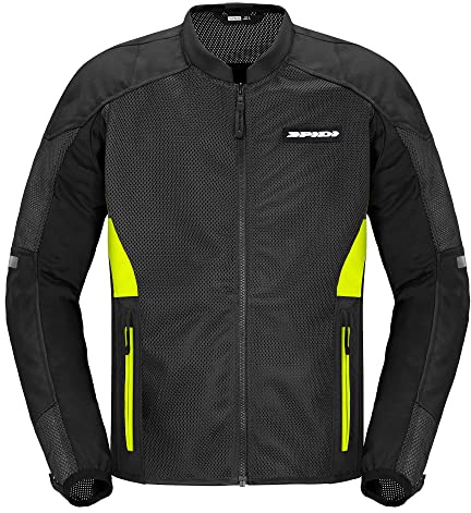 SPIDI Super Net Chaqueta Protectora para Moto, Amarillo Fluo, M Hombres