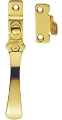Wedge Window Casement Fastener Locking Handle in Polish Brass Finish & Dimensions 58mm x 16mm x 100mm