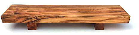 medina mood Tabla de sushi para servir sushi modelo de plato de sushi hecha a mano de madera de olivo (tabla de sushi 1: longitud 32 x ancho 8 x altura 4 cm)