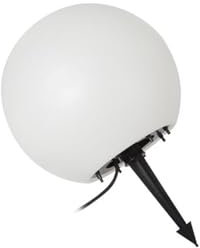 meineWunschleuchte Garten Kugelleuchte mit Erdspieß & 3m Kabel IP65, smart steuerbar - Ø38cm
