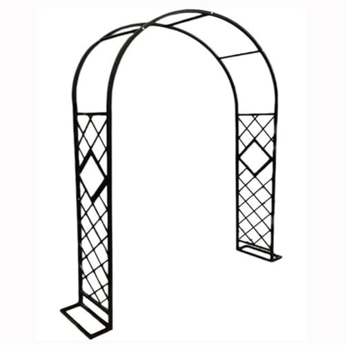 Arco da Giardino Supporto Piante Rampicanti Nero Padiglioni Durevole Garden Archway Arco per Rose Larghezza 140/160/180/200/220/240/260/280/300/320/340cm(W200xH230xD40cm)