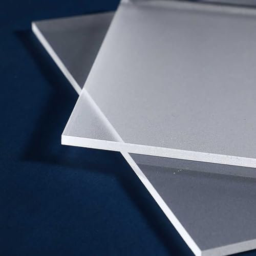 COYOUCO Lastra Acrilica Opaca Smerigliata da 8 Mm, Lastra di Vetro in Plastica da 2 Pezzi, Insegne Acriliche per Progetti Fai-da-Te, Cornici, Artigianato E Display,8x100x100mm