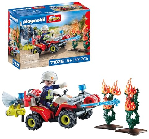 PLAYMOBIL | City Action | Feuerwehr Quad löscht Heckenbrand | Feuerwehrauto | Spielzeug für Kinder ab 4 Jahren | 71825