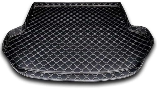 LPOJUHBSWAR Auto Leder Kofferraummatten Für Opel Meriva (B) 2010-2017, Antirutsch Staubdicht Kofferraumwanne Cargo Schutzmatte Interieur Zubehör,C/Black-beige