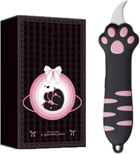 MOFFNNOL Cat Paw Box Cutter, 2025 Nuovo Coltello a Forma di Artiglio di Gatto Retrattile, Coltello Multiuso Multiuso, Mini taglierino Portatile Carino, per Ragazza Donna