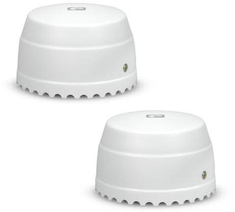 Garza Smart - Pack de 2 Detectores de Agua WiFi Inteligente para Filtraciones, Inundaciones...con Notificaciones en Tiempo Real por App, Alarma Sonora de 55 db, No Requiere Instalación.